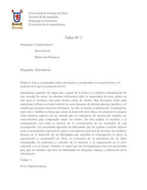 Preguntas Alternativas Y Desarrollo