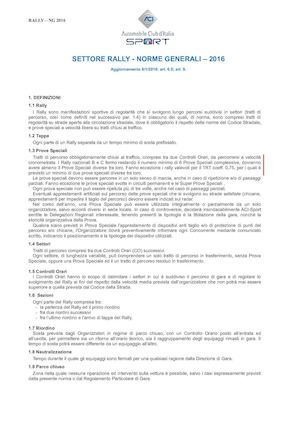 Norme Generali Rally 2016