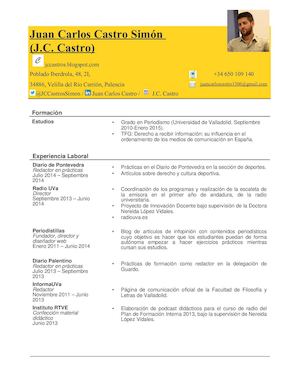 CV de Juan Carlos Castro