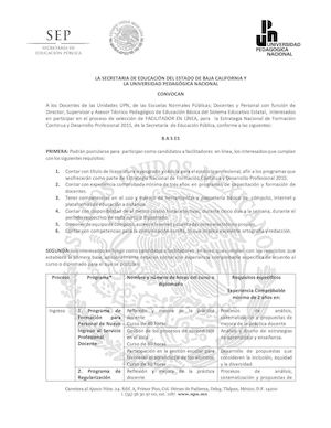 Convocatoria Upn Para Contratar Facilitadores En Línea