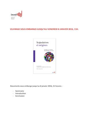 Trajectoires et origines (enquête sur la diversité des populations en France)