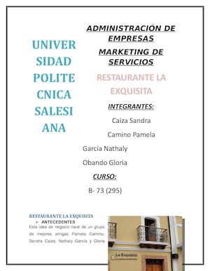 Informe De La Exquisita