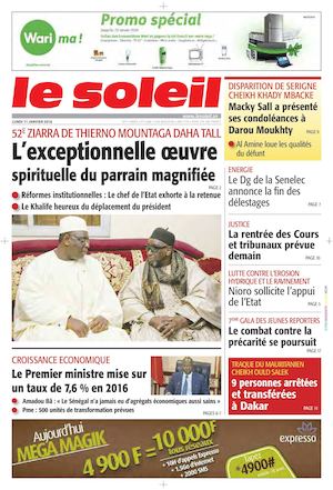 Edition Du 11 Janvier 2016