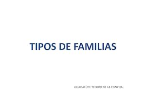 Tipos De Familias