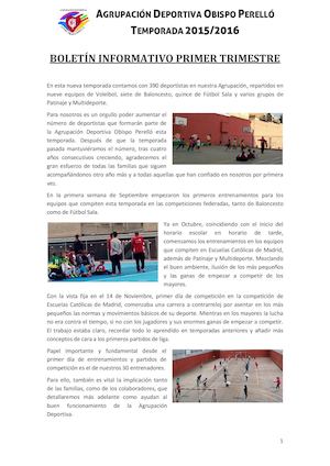 Boletín Informativo Primer Trimestre ADOP