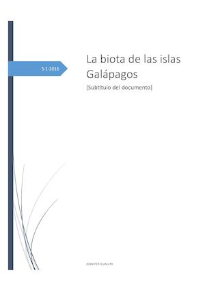 Biota De Galapgos