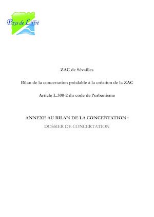 Dossier de création de la Zac Sévailles