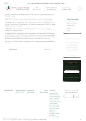 Valorisation Projet AFCC Fin 2015 Debut 2016