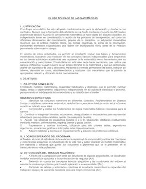 Aplicacion De Matematicas