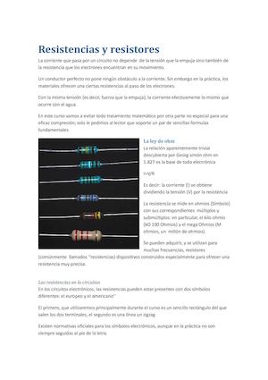 Resistencias Y Resistores
