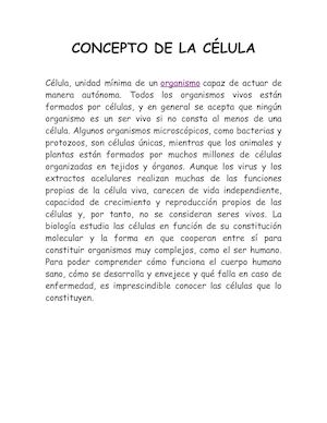 Célula Concepto