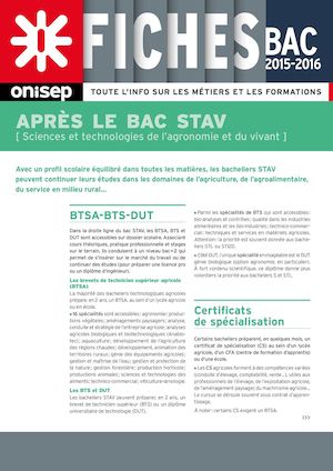 Fiches après Bac STAV 15