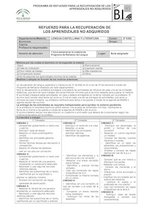 Programa De Refuerzo Pendiente 1º Eso Copia (1)