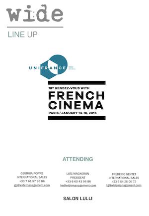 WIDE - Line-up - Rendez-vous with French Cinema - Paris 2016