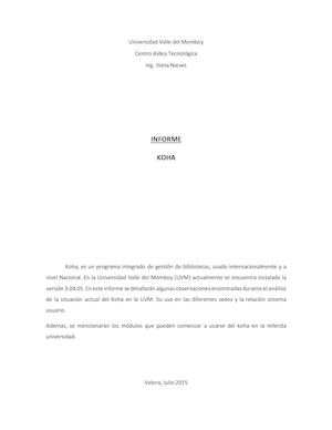 Informe Koha1