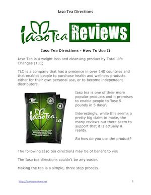 Iaso Tea Directions