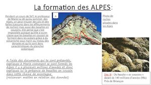 La Formation Des Alpes