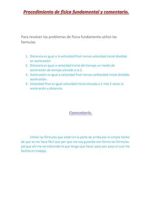 Coment Ario De Fisica
