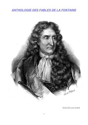Anthologie Fables DUCLOS Julie