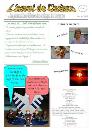 Maquette Journal N°1 2015 2016