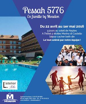 Brochure Moadon Séjour Pessah 2016