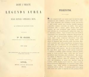 Legenda aurea vulgo Historia lombardica dicta  Iacobus de Voragine, blahoslavený, Graesse Johann Georg Theodor, 1850