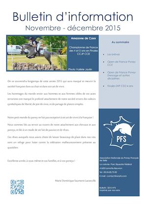 Bulletin Novembre - Décembre 2015