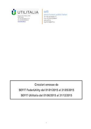 Circolari Sefit 2015