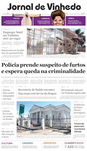 Jornal De Vinhedo Sabado 23 De Janeiro De 2016 Edic 1575 Ok