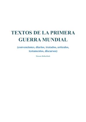 Textos de la Primera Guerra Mundial