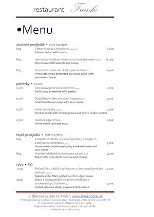 Jedálny lístok
