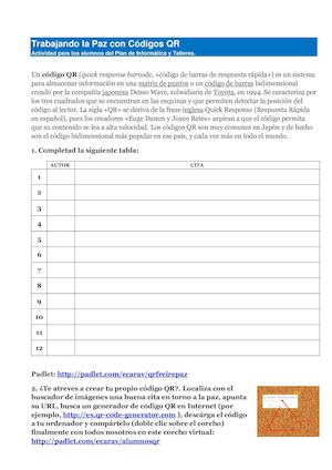 Trabajando La Paz Con Códigos Qr