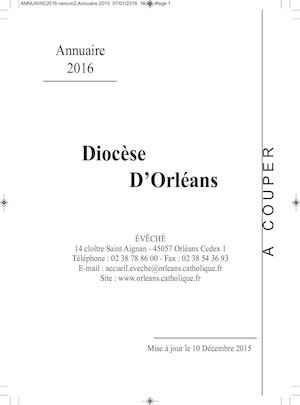 Annuaire du Diocèse d'Orléans - Année 2016