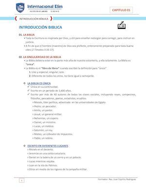 01 Introduccion Biblica Generalidades