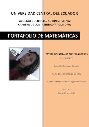 Portafolio Matematicas Segundo Hemisemestre
