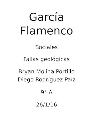 Fallas Geográficas