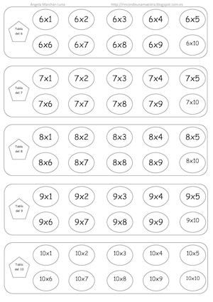 Bingo De Las Tablas 2