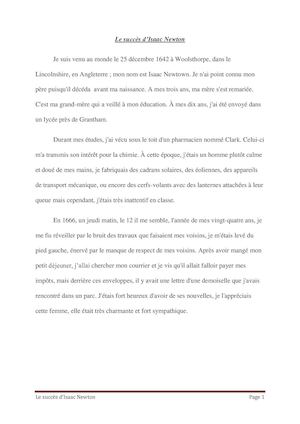 Le Succès D'isaac Newton