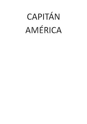 LA HISTORIA DE CAPITÁN AMÉRICA