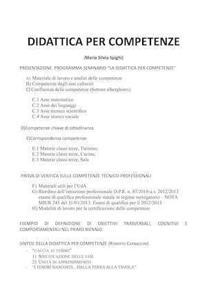 La Didattica Per Competenze