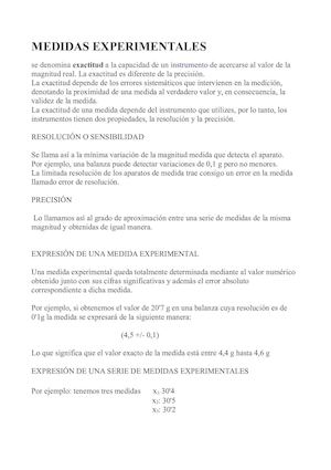 Medidas Experimentales