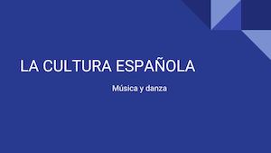 La Cultura Española