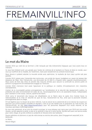 Fremainvill'info N°10 Janvier 2016