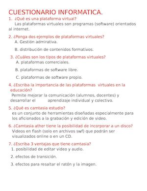 Cuestionario Informatica