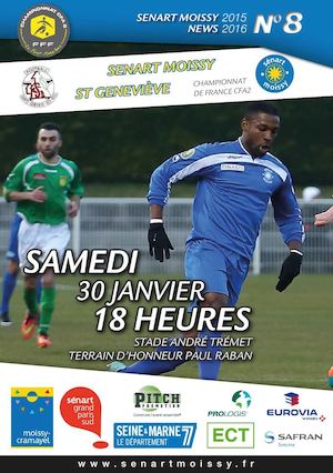 PROGRAMME DE MATCH : SENART MOISSY / STE GENEVIEVE - CFA 2 - 2015/2016
