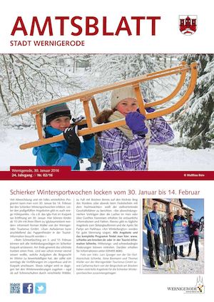 Amtsblatt der Stadt Wernigerode - Ausgabe 02/2016