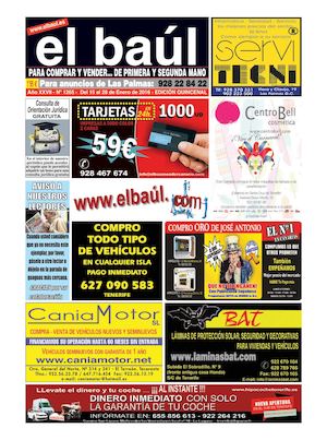 15 al 28 de Enero 2016 Periódico El Baúl segunda mano edición Las Palmas