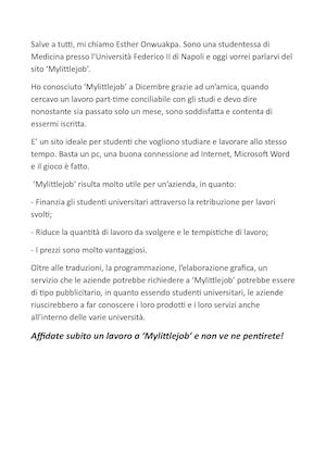 Mylittlejob Articolo
