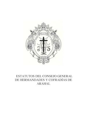 Estatutos Consejo Hermandades y Cofradías de Arahal