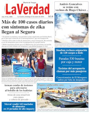 La Guaira, domingo 31 de enero de 2016 Año 19 Nº 5898